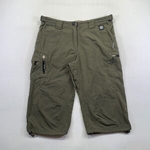 Killtec Technical Outdoor Cargo Capri Pants Womens Size 10 Green Hiking Gorpcore